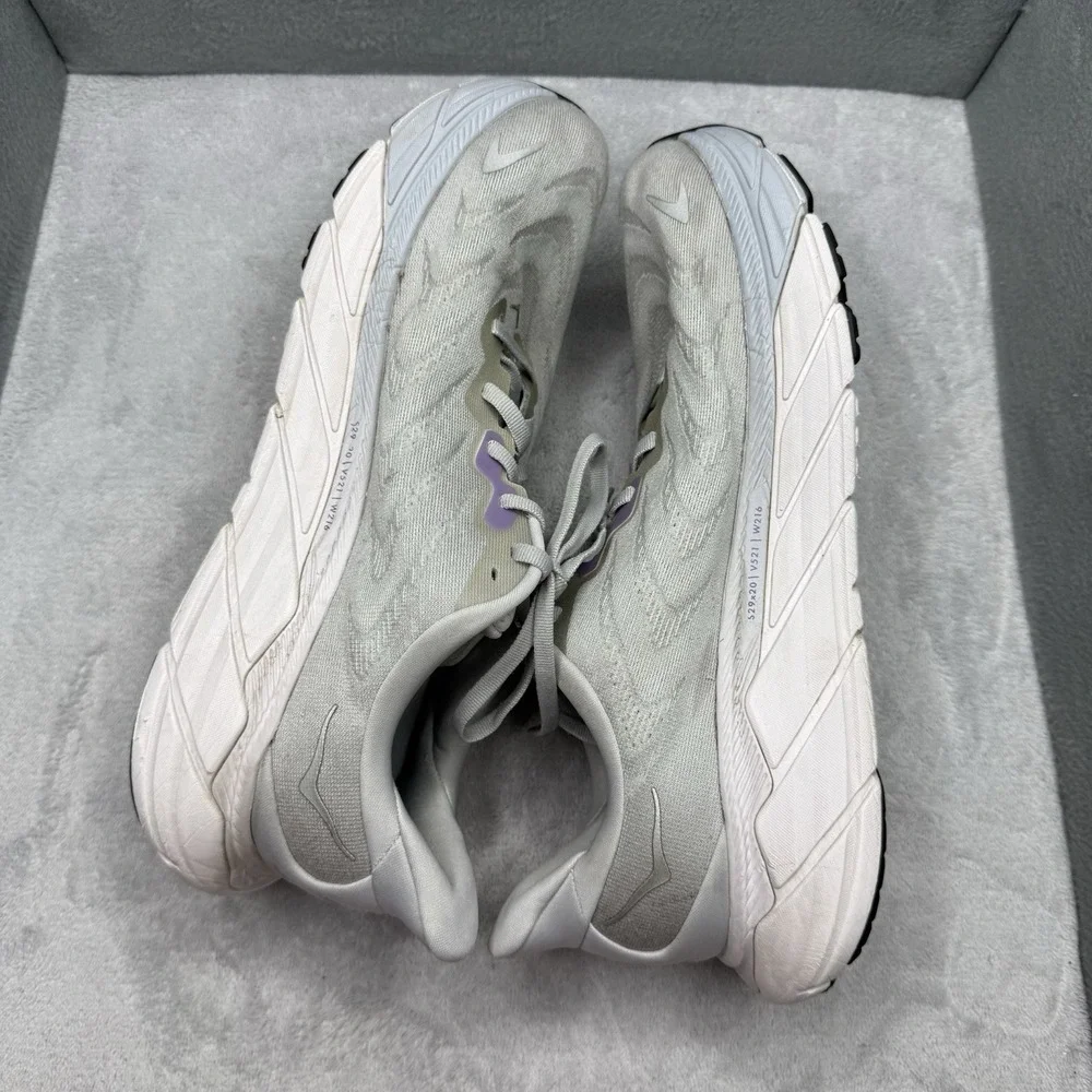 HOKA Arahi 6 Wide Women's 10.5D Gray Purple Running Shoes 1123197 No Insoles